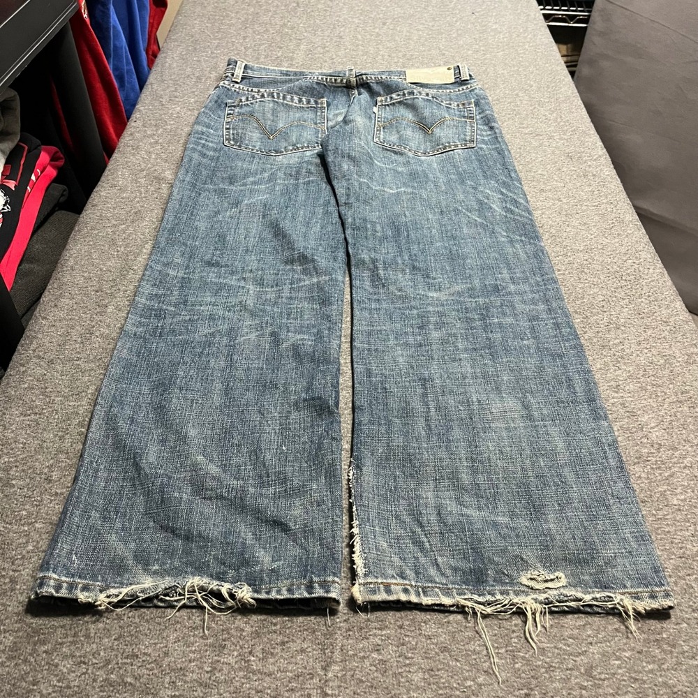Levis SilverTab Loose Fit Jeans Medium Wash Blue Denim 32x30 Baggy Wide Leg - Picture 2 of 7
